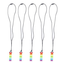 Chewable Necklace, Set Of 5 In Green, Teether Pendant For Infants, Stimulating Aid Promoting Oral Motor Skills, High Temp Resistant, Safe And