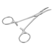 Stainless Steel Slotted Forceps Bead Clamping Tool, 14cm for Beauty Salon