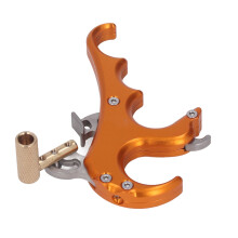 Aluminum Alloy 4-Finger Adjustable Compound Bow Release Aid Gold