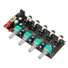 4 In 1 Out Stereo Mixer Board with Adjustable Volume Reverb & Headphone Jack