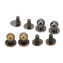 200Pcs Copper Chicago Screws 0.3x0.2in for Leather Bags Cases Silver Black Bronze