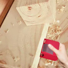 Aluminiumlegierung Lederkanten Slicker Burnisher 2 Stück Blau Rot Handwerkswerkzeug