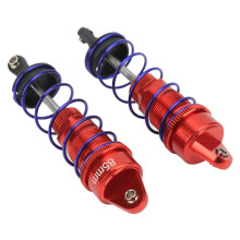 2Pcs Aluminum Alloy RC Car Shock Absorbers, Adjustable Red 95mm