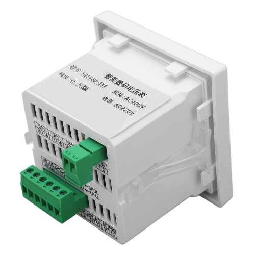 Voltímetro digital inteligente de 3 fases blanco ABS 2