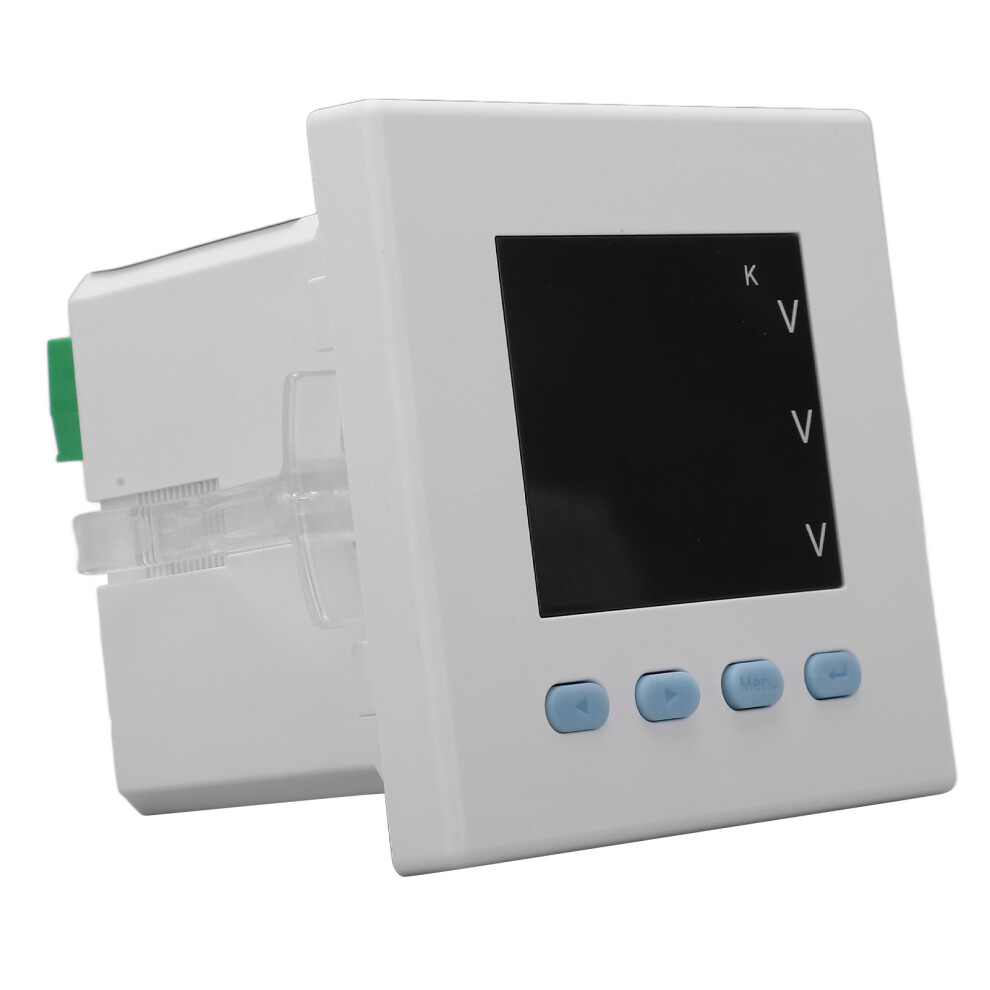 Intelligent 3 Phase Digital Voltmeter Ac220v, White Abs Flame Retardant 7681381169413