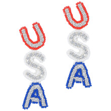 3Paare Metall Ohrringe Usa Form Patriotische Damen Ohrschmuck