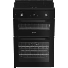 Hotpoint HDE6IDC2B1 Double Oven Electric Cooker with 4 Zone Induction Hob - Black