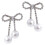 3Paare Ohrstecker Schleife Metall Mit Perlen 1
