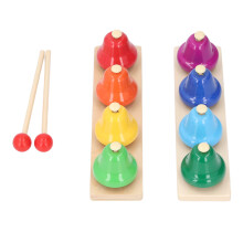 Colorful Kids Desk Bells 8-Note Percussion Toy, Birch, 22x5.2x6cm