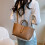 Women Bag Korean Styles Shoulder Bag Solid Color-Beige 6