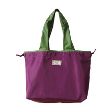 Reusable Shopping Bag with Drawstring Closure Large-Purple M