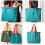 Foldable Shopping Bag Large Capacity Shoulder Bag with-Purple L 3