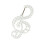 Acrylic Star Note Shape Carabiner Multifunctional-Grey white 1