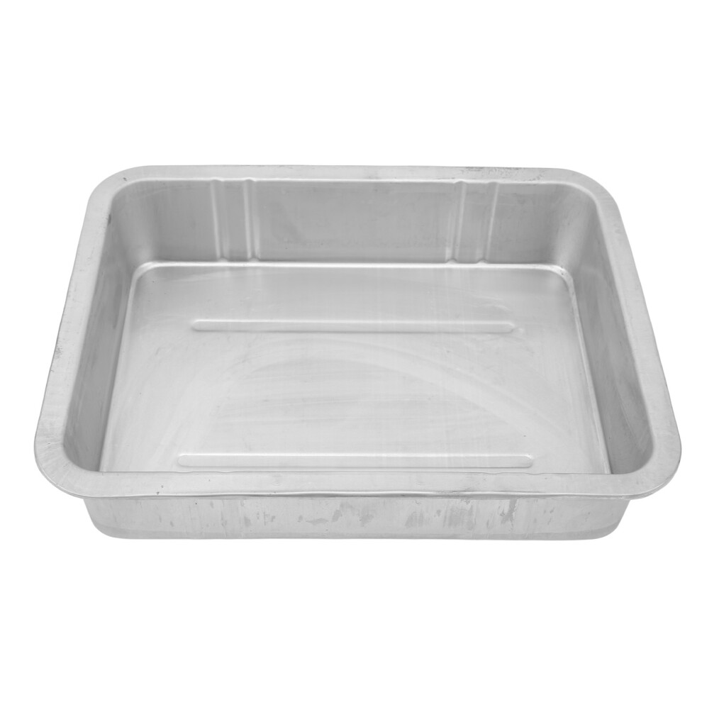 Enhanced Grip And Durability Galvanized Drip Pan, Universal Tool For Professional Automotive Maintenance, Reinforced Metal Construction Offers Rust 9358999629407