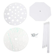 Bonde de douche ronde pour salles de bains contemporaines, crépine à visser pour une sécurité optimale, acrylique transparent pour une