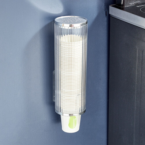 Versatile Disposable Cup Holder, Gravity-Fed Top Loading Dustproof Design for Home, Kitchen, Bathroom, Office 1