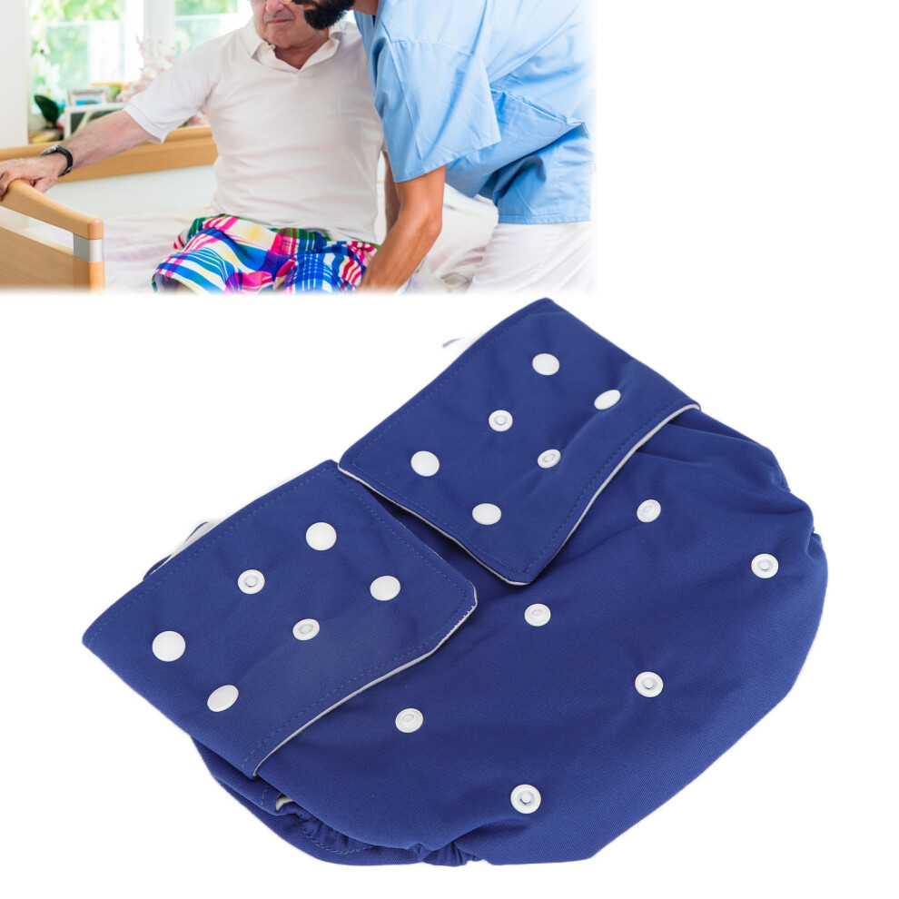 Blue Adult Reusable Cloth Diaper Incontinence Underwear Tpu Waterproof
