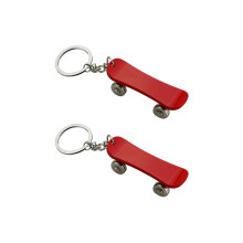 4Stk Skateboard Schlüsselring Rot Metall Robust Für Auto Taschen