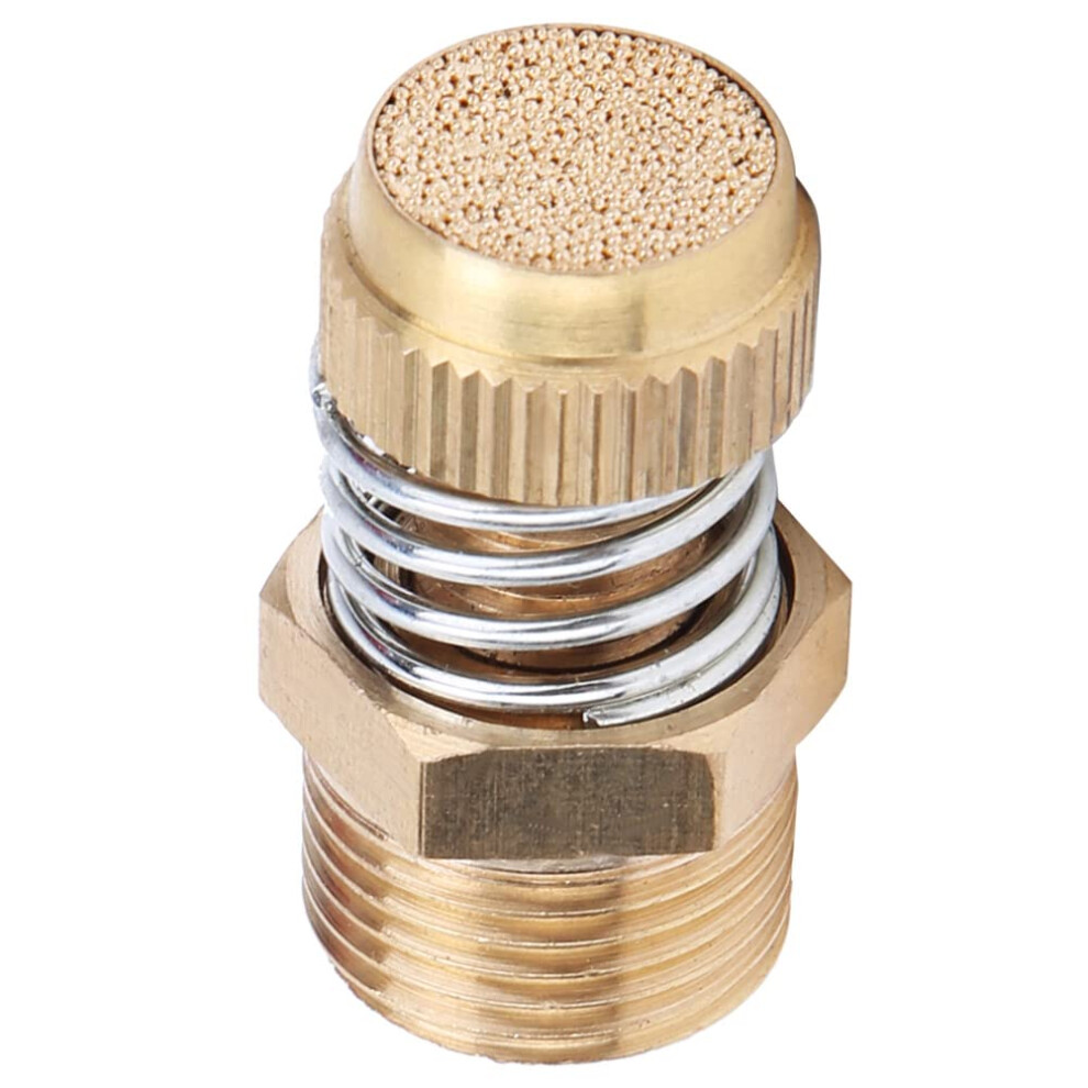 10Pcs Brass Pneumatic Muffler, Noise Reduction, Bspt Male Thread, Tight Connection Pneumatic Muffler For Pneumatic Equipments (3/8) 9426802567984