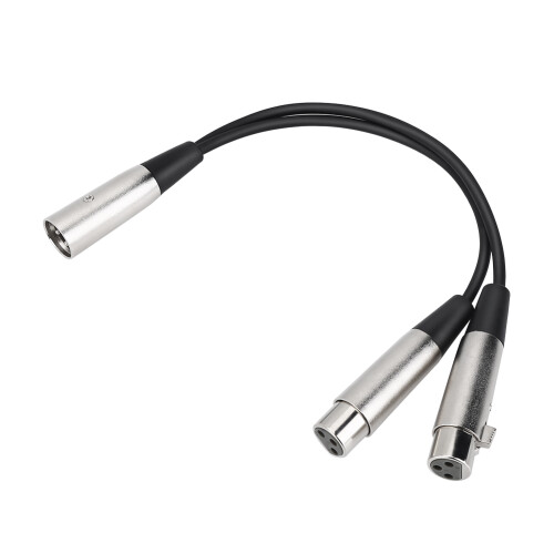 Καλώδιο XLR Y Splitter Adapter Ισορροπημένα σήματα ήχου, θηλυκό XLR σε διπλό αρσενικό XLR, 2