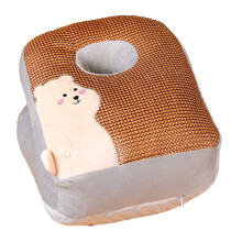 Almofada de mesa dupla face para cochilos no escritório, com estampa de desenho animado em pelúcia, enchimento respirável de algodão PP, ideal