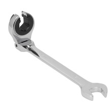 17mm 8.5in Dual Use Ratcheting Wrench Cr V Steel for AC Brake Pipe