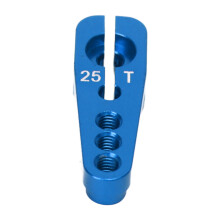 Série 25T - Cornes de servo en alliage d'aluminium bleu pour voitures RC 1/10, réglables