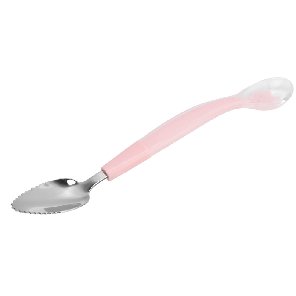 Cute Cartoon Baby Spoon - Stainless Steel with Safe Silicone Tips