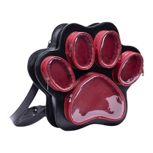 Cats Foot Designs School Baackpack Sac à-Noir et rouge