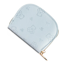 Portefeuille Compact en cuir PU pour femmes,-Orchidée légère