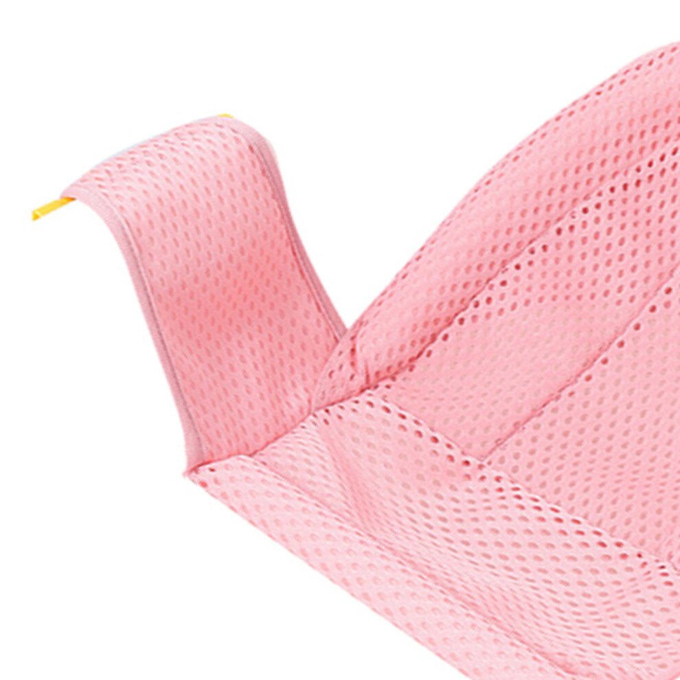 Baby Bath Seat Support Pink, Breathable 3D Fabric, Adjustable & Non Slip