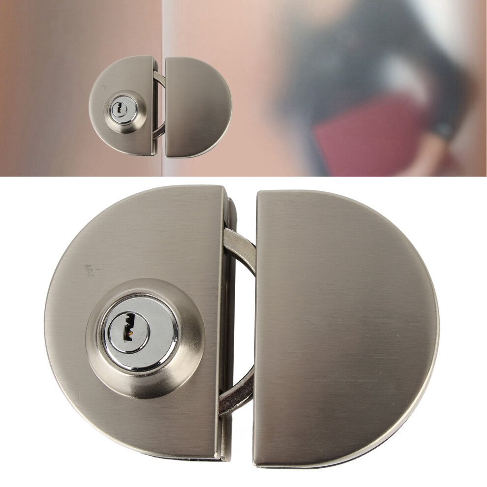 Glass Door Lock Stainless Steel 10-12Mm Push Sliding Lock With 3 Keys 4601377640149