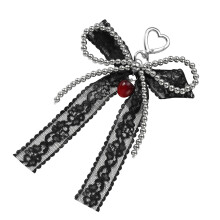 Retro Style Bows Keychain Decorative Metal Accessory for-black