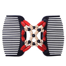 Retroinspirerad hårkam, håraccessoarer med elastiska pärlor, perfekt present för enkel hårstyling, mångsidig massage med bekvämt slitage,