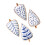 Hand-painted Leaf Shape Appetizer Plate for Entertaining, Food Serving Dish Ceramic Condiment Bowl with Stackable Design, Creative Design Easy to 1