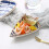 Hand-painted Leaf Shape Appetizer Plate for Entertaining, Food Serving Dish Ceramic Condiment Bowl with Stackable Design, Creative Design Easy to 4