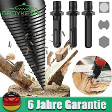 Efficient Logging Tool, Heavy Duty Wood Splitting Drill Bit, Removable Cone Screw For Electric Drill Compatible, Carbon Steel Non-slip Groove Design