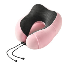 Cestovní polštář ze 100% čisté paměťové pěny s kapucí, ergonomická podpora spánku pro cestování letadlem, autem, domácí použití -