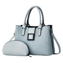 2-teiliges Set aus Umhängetasche und Handtasche im-Blau