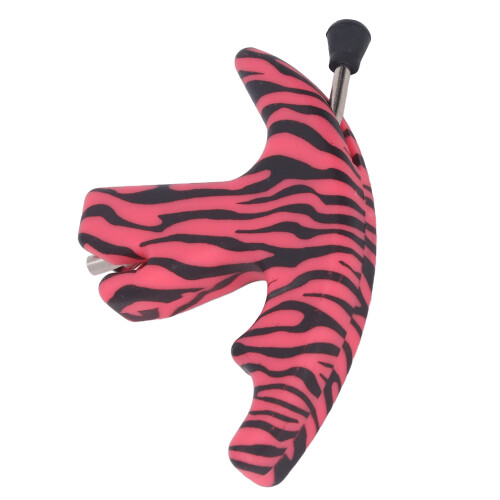 Thumb Bow Release 3-Finger Pink Plastic Comfortable Outdoor Archery 2