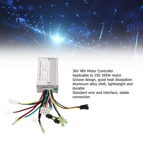 36V 48V 17A Compact DC Motor Controller with Wiring for E-Bike 1