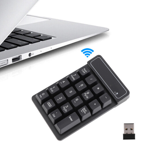 Wireless 19-Key Mini Numeric Keyboard for Office & Laptop, 2.4G