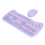 Cute Cat Shape Wireless Keyboard and Mouse Combo for Gaming Purple 1