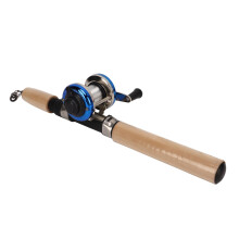 Kit di canna da pesca portatile per pesca sul ghiaccio da 27,6" con bobina, piombi, galleggianti e custodia