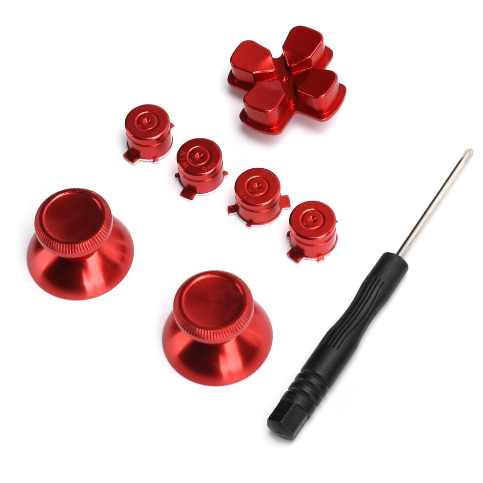 Metal Thumbstick Grip For Ps4 Controller, Aluminum Alloy Replacement Red 6901378887955