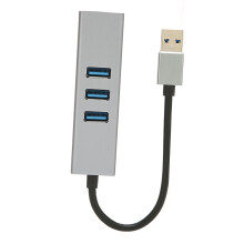 Hub USB pentru dispozitive gri argintiu, transfer de mare viteză, plug and play, material de înaltă calitate, viteză de rețea pentru laptop, PC,