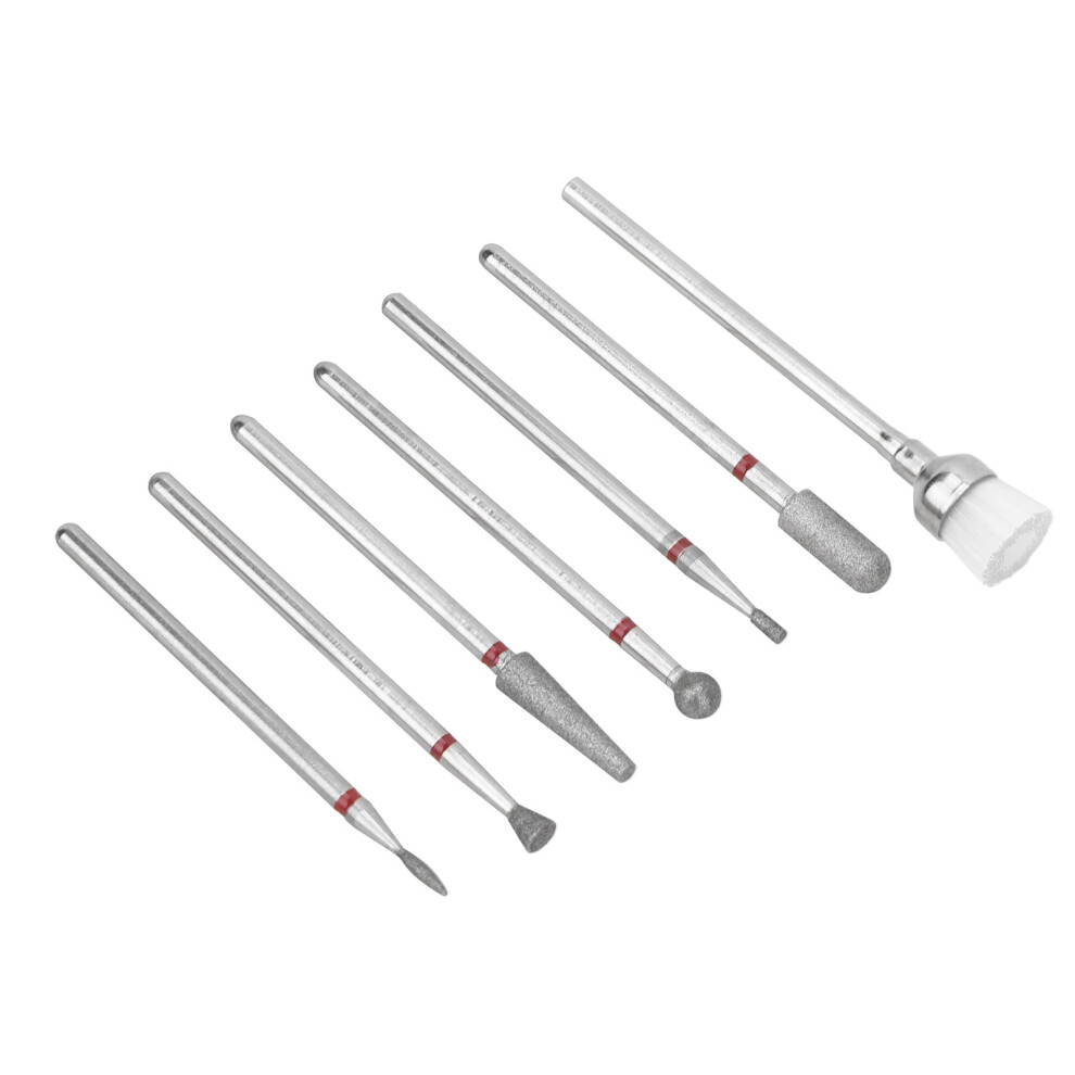 7pcs Nail Drill Bits Rotatable Tungsten Steel Coarse Skin Removal