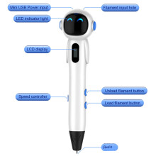 3D Printing Pen Astronaut Edition, 1000mAh Battery, Wireless, White