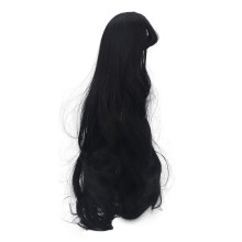 Doll Wig Natural Black 8-9in Long Curly Hair Lifelike & Durable