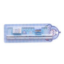 5 Pcs Eraser Pen Set Plastic Wood, Easy Painting, Ruler & Sharpener Kit